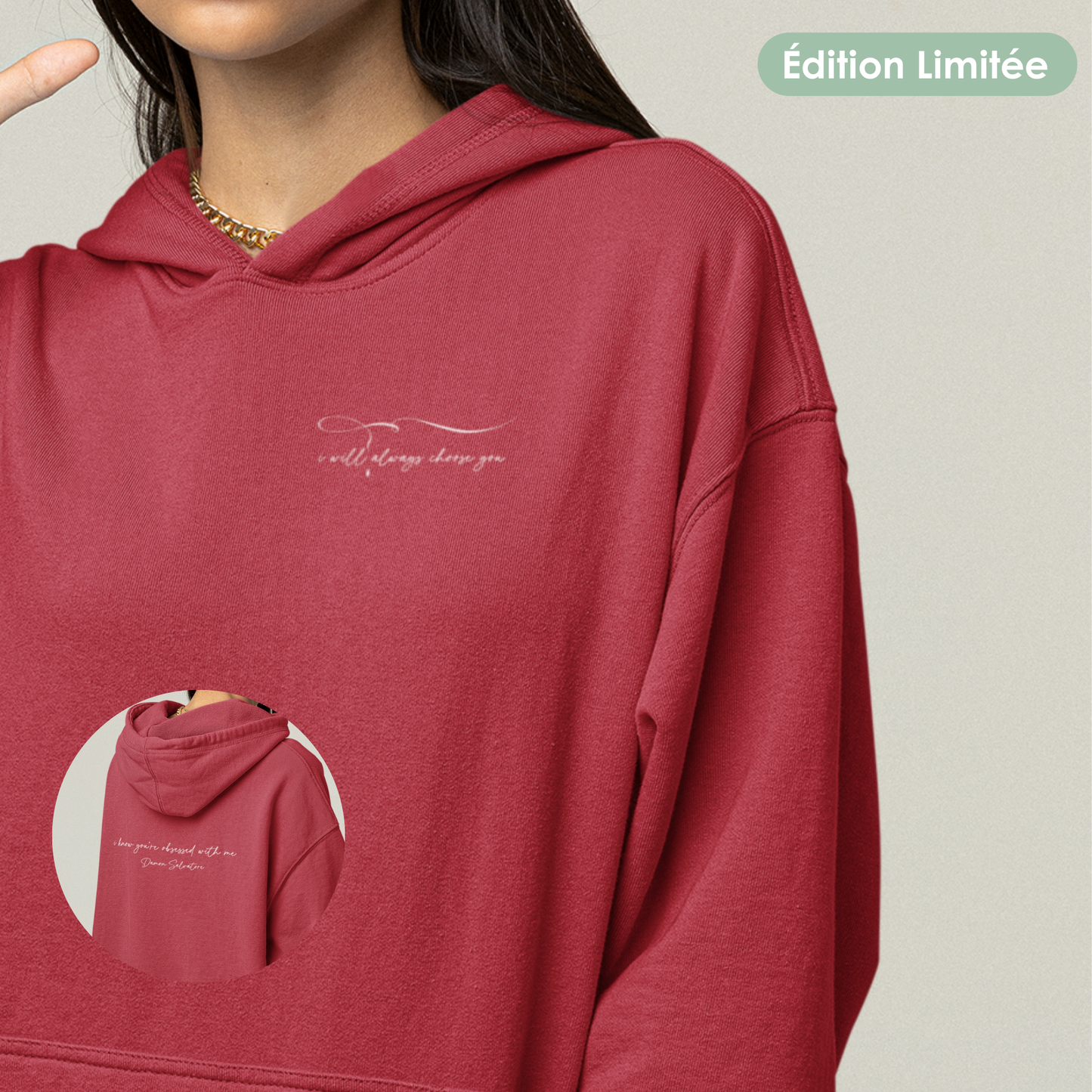 Sweat à capuche unisexe - "Always choose you"