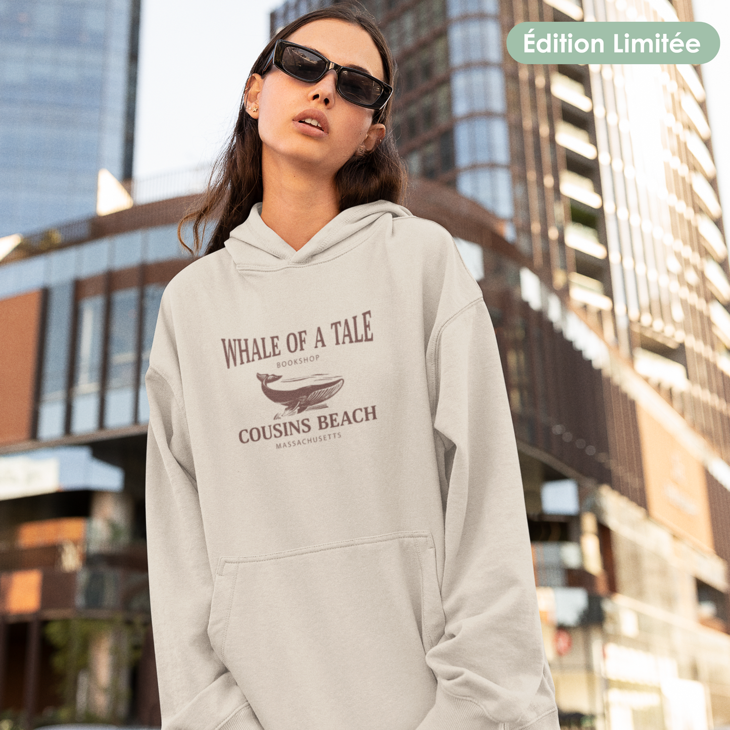 Sweat avec (ou sans) capuche unisexe - "Whale Story"