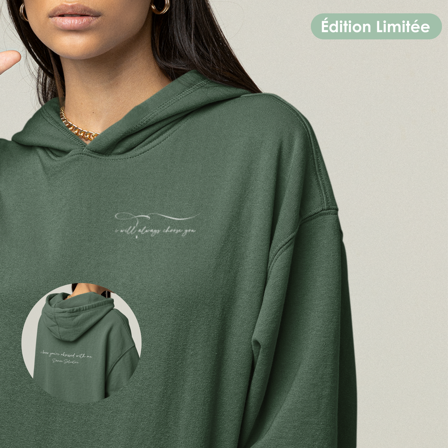 Sweat à capuche unisexe - "Always choose you"