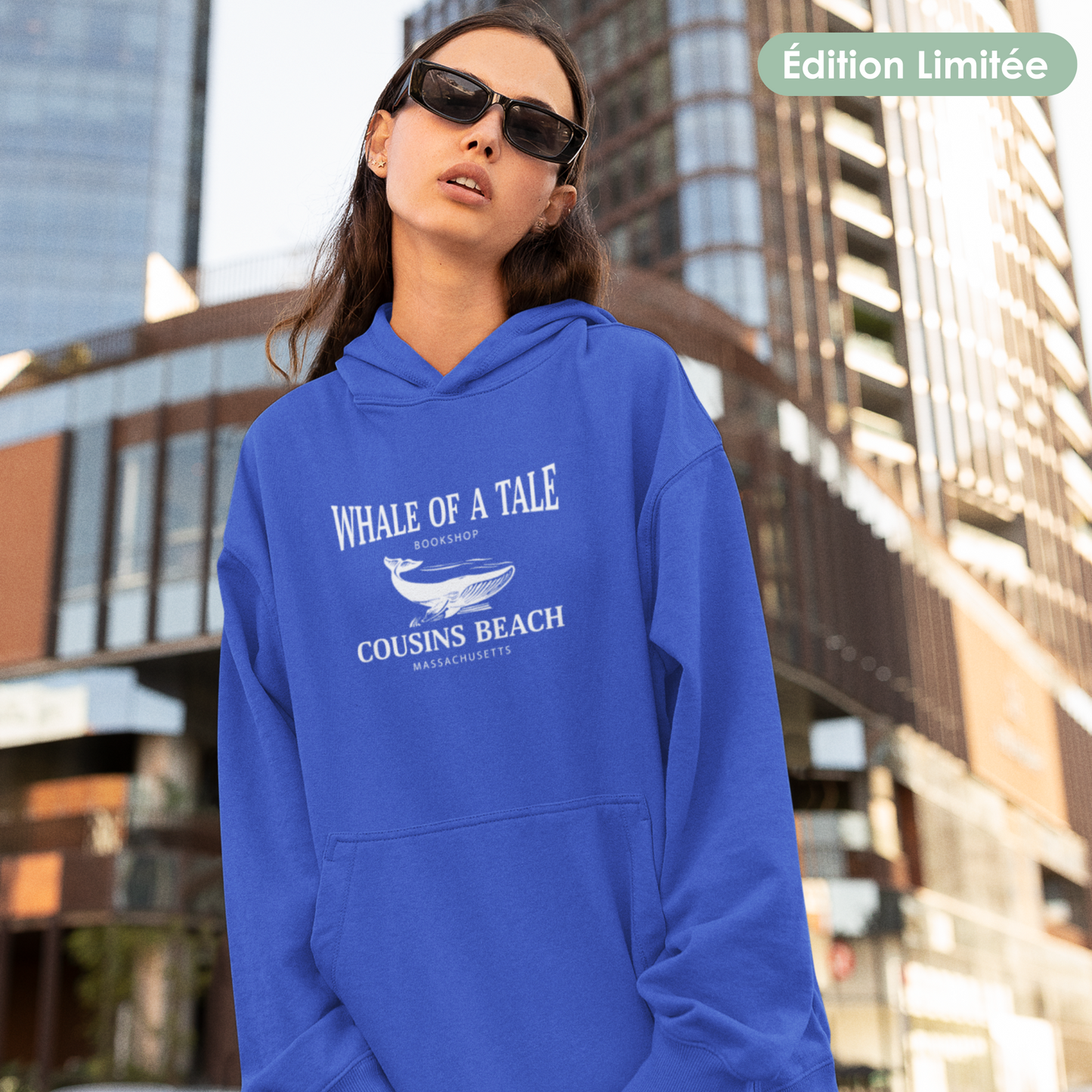 Sweat avec (ou sans) capuche unisexe - "Whale Story"