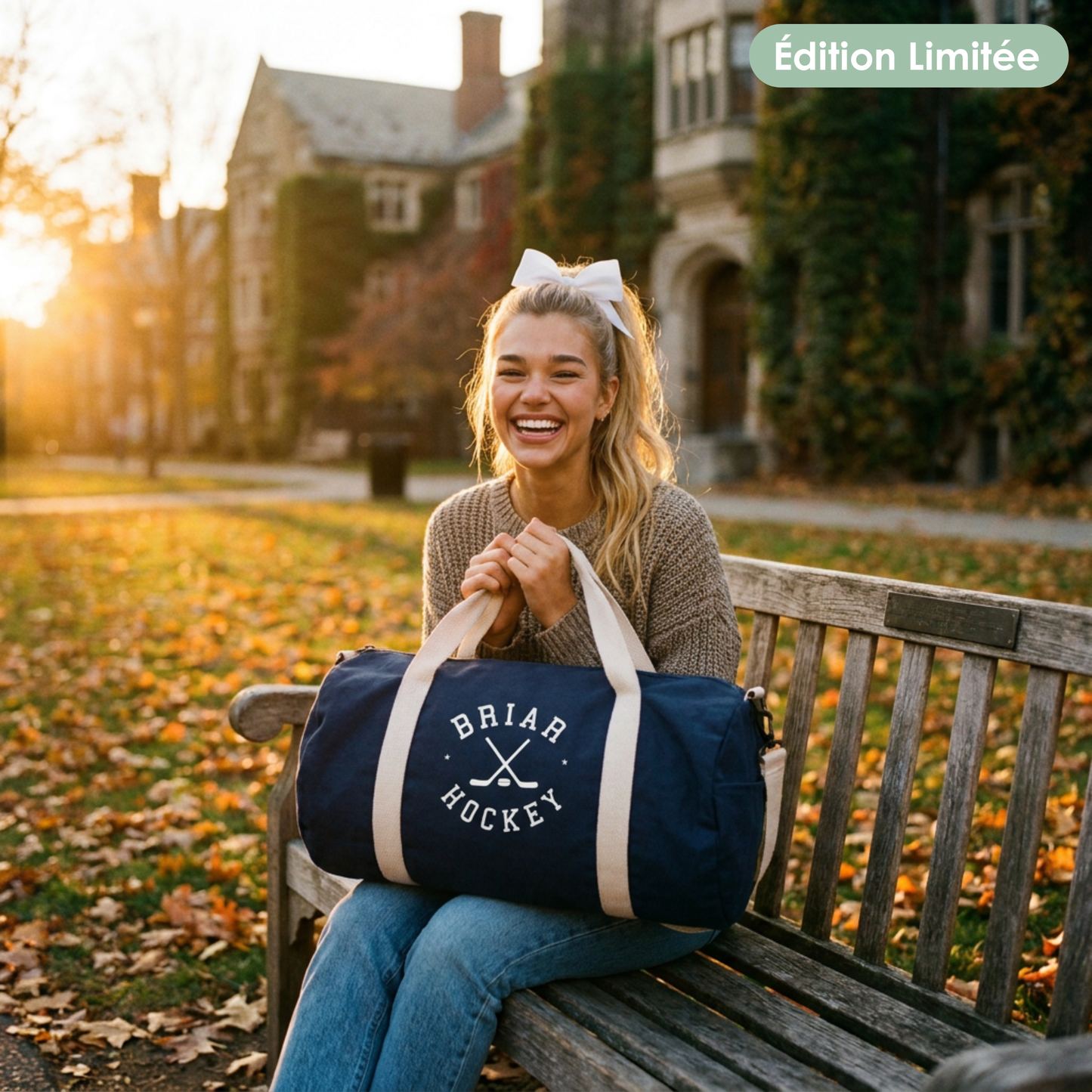 Sac polochon en coton “Briar U” – Édition Limitée
