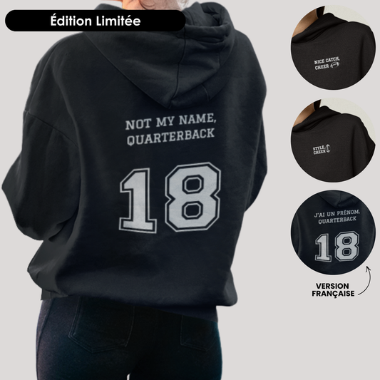 Sweat à capuche unisexe - "Quarterback"