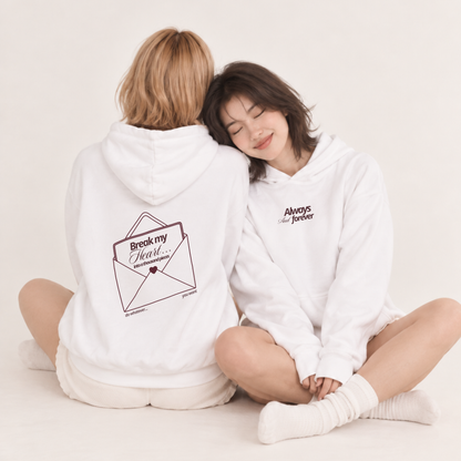 Felpa unisex Tutte le volte che ho scritto ti amo – “Break My Heart”