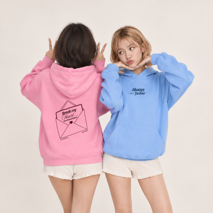 Felpa unisex Tutte le volte che ho scritto ti amo – “Break My Heart”