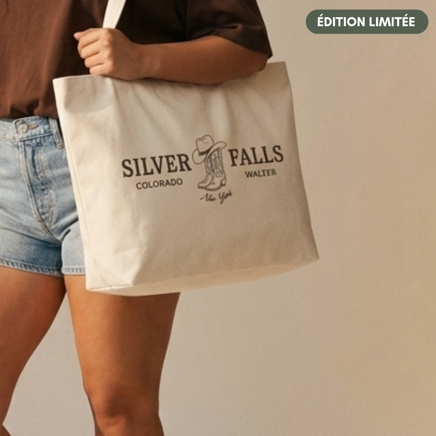 Borsa in cotone con zip Walter Boys – "Silver Falls" | Edizione limitata