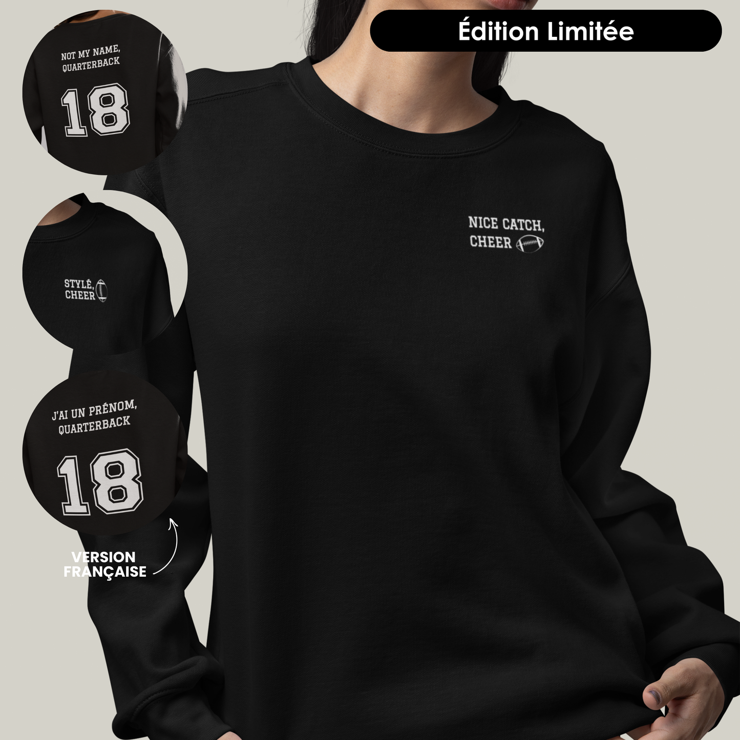 Sweat unisexe - "Quarterback"