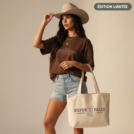 Borsa in cotone con zip Walter Boys – "Silver Falls" | Edizione limitata