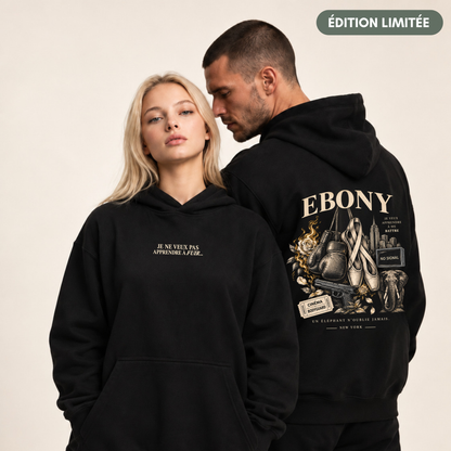 Hoodie unisexe Marfil – "Ébano"