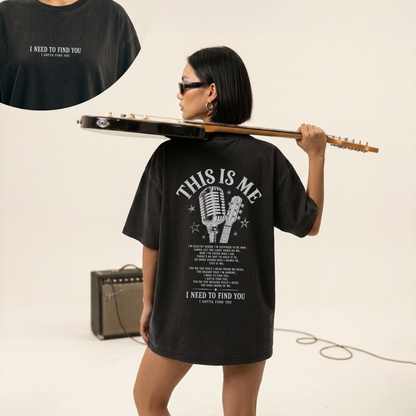 T-shirt com efeito vintage Camp Rock – "This Is Me"