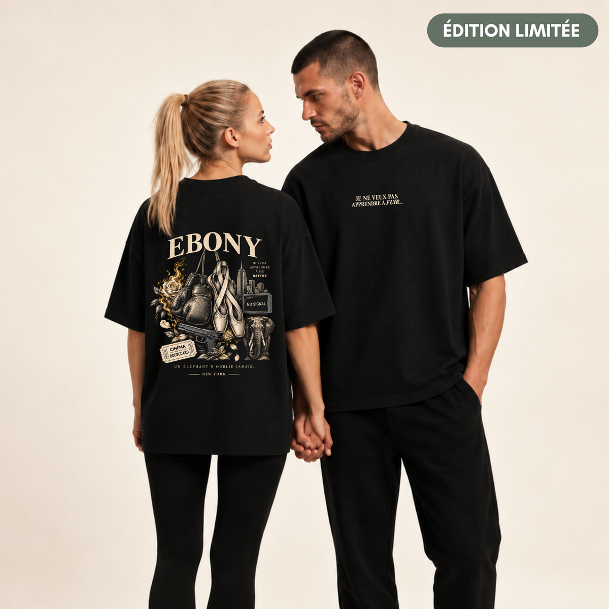 T-shirt unisex Marfil – “Ébano”