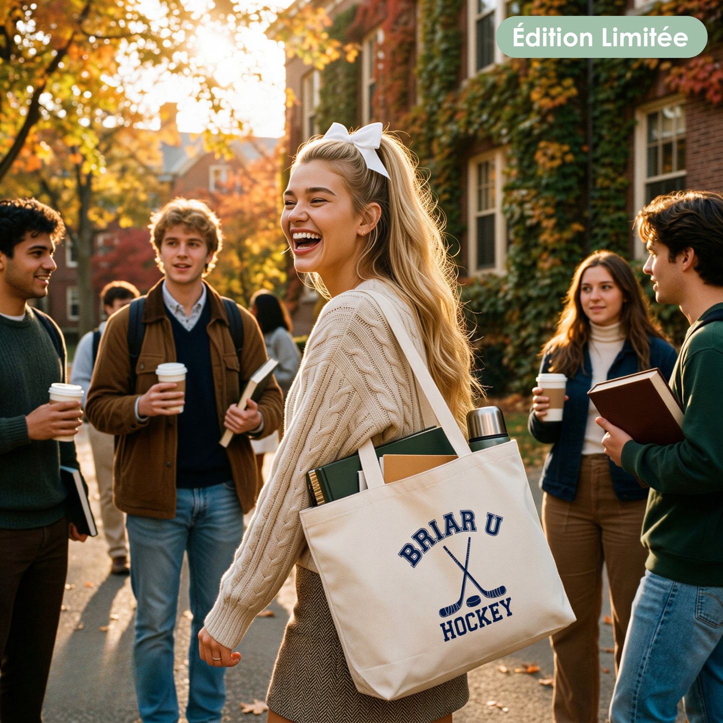 Sac zippé en coton “Briar U Hockey” – Édition Limitée