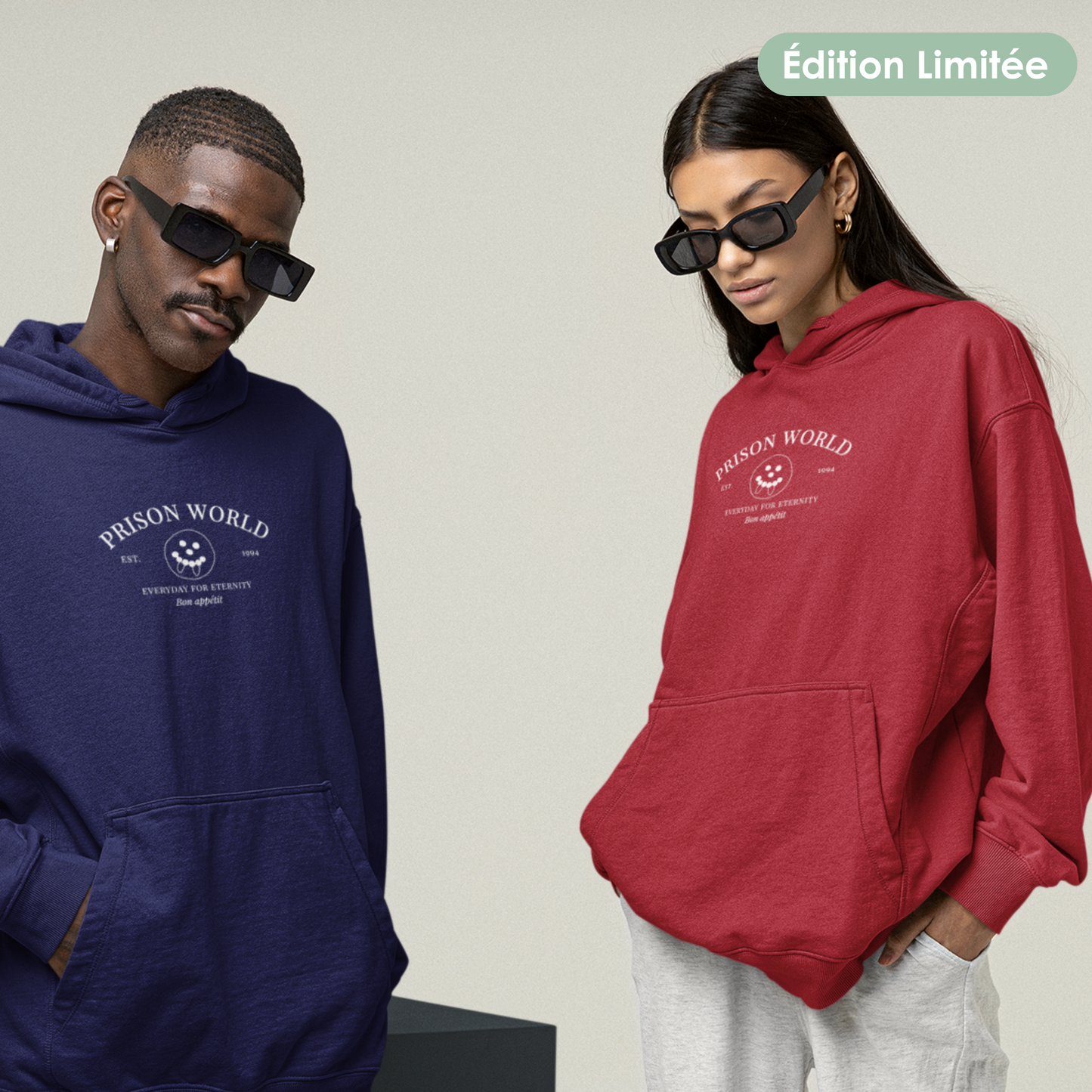 Sweat à capuche unisexe - "Prison World"